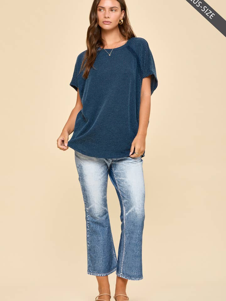 PLUS SIZE Relaxed Style Knit Top for wholesale by Dear Scarlett