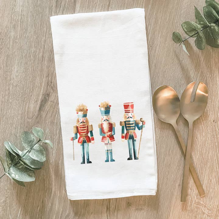 Holiday Nutcracker - Cotton Tea Towel for wholesale by Lissi Designs