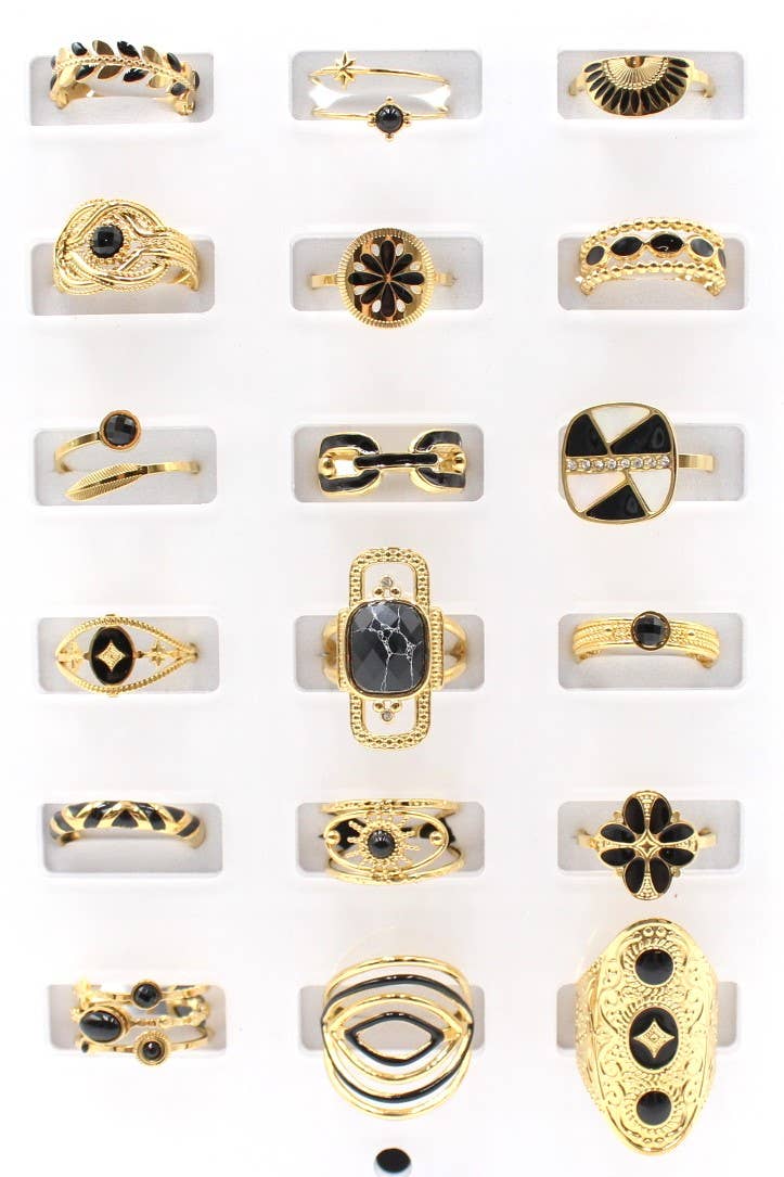 Reference Mode – Engroshandel Smykkesæt – Sæt med 18 justerbare ringe i rustfrit stål10