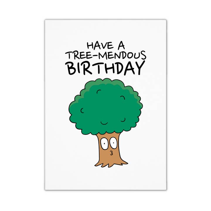 Einzigartige lustige Geburtstagskarte - Baum für den Großhandel von Smirk & Scribble