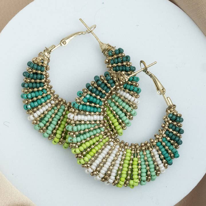 Brincos de argola sem níquel com grão de semente embrulhado Ryliana por atacado de Howard's