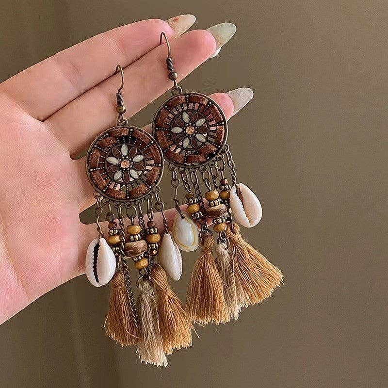 FurDecoration - Wholesale Dangle Earrings - Bohemian Ethnic Style Earrings3