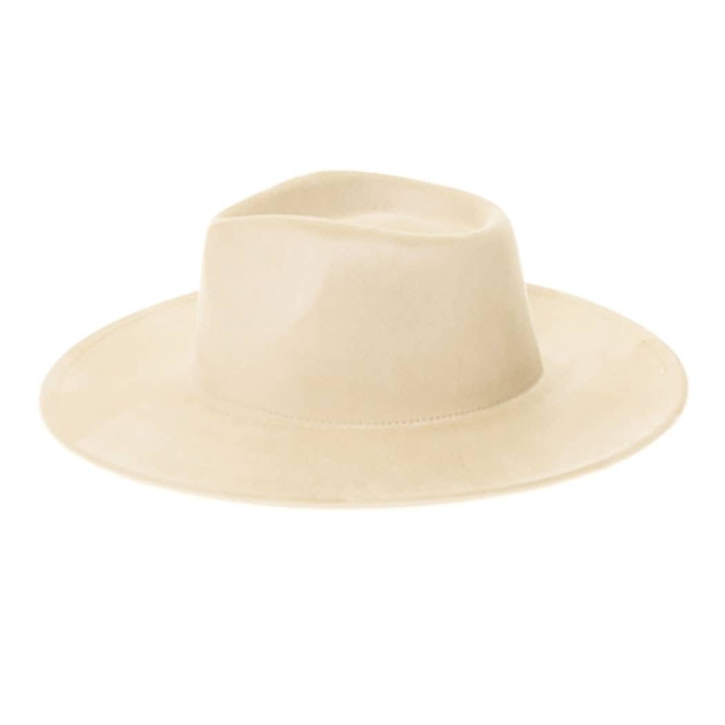 AdornWise - Wholesale Fedora - Women's - Vegan Suede Wide Brim Rancher Hat12