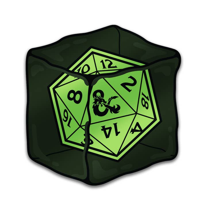 Pinfinity - Wholesale Lapel Pin/Button - Dungeons & Dragons - Gelatinous Cube (Glow in the Dark!)2