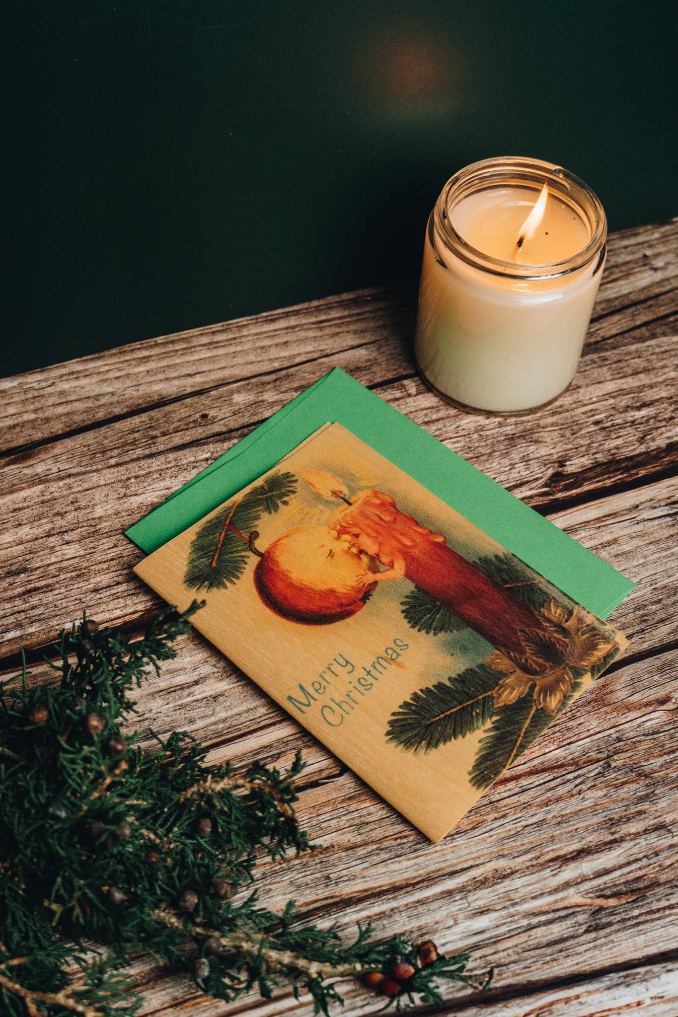 Spitfire Girl - Wholesale Christmas Card - Wood Folding Card - Smooch Christmas1