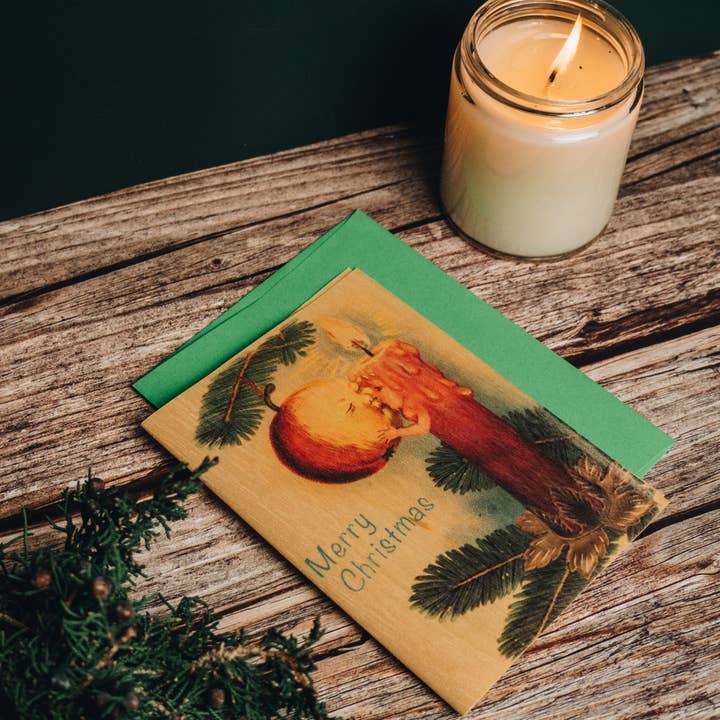 Spitfire Girl - Wholesale Christmas Card - Wood Folding Card - Smooch Christmas1