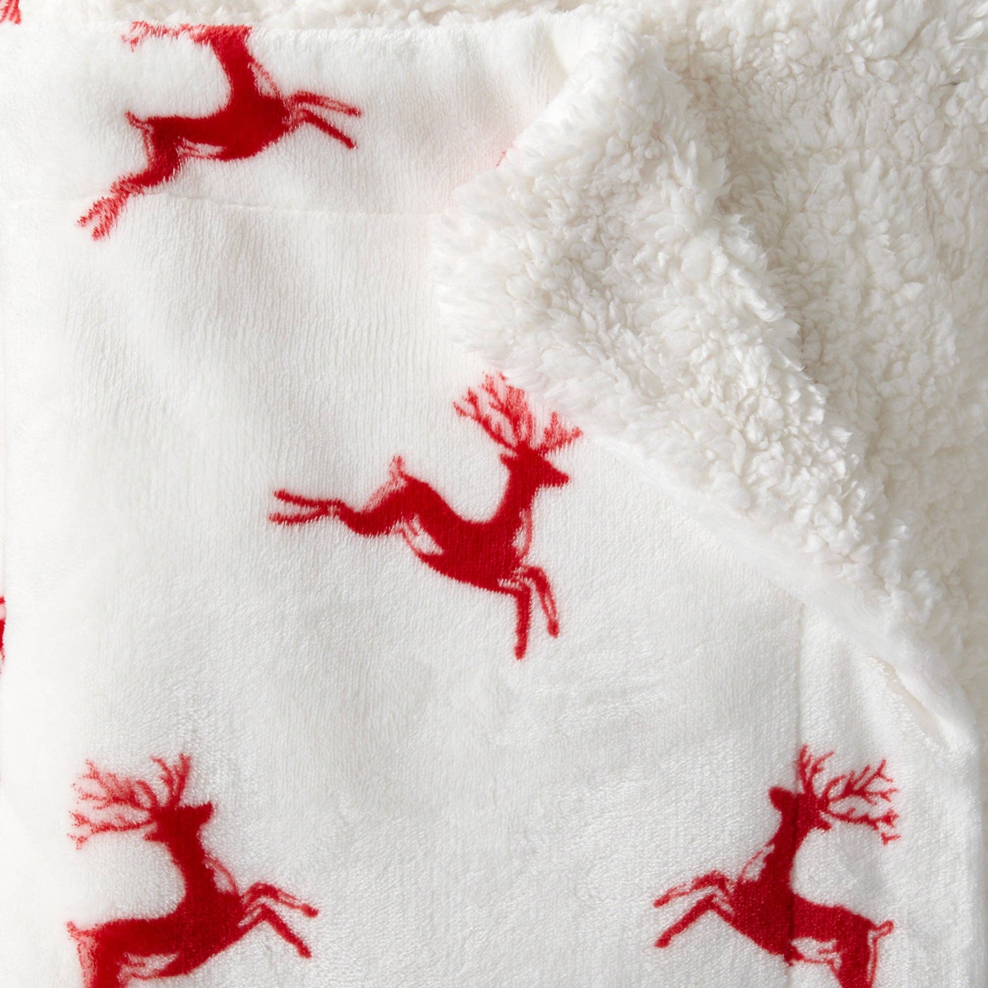 BH Collective - Wholesale Throw Blanket - Throw Blanket - Holiday Printed Sherpa - Eve Collection24