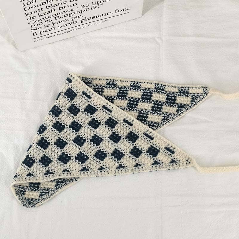 MKS America - Wholesale Bandana - Women's - Cherry Strawberry Floral checkered Crochet Bandana -56colors8