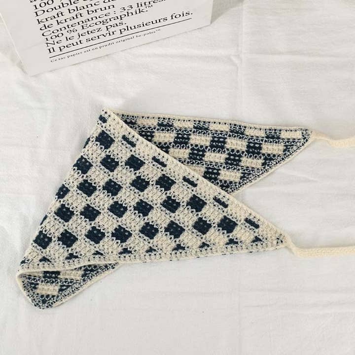 MKS America - Wholesale Bandana - Women's - Cherry Strawberry Floral checkered Crochet Bandana -56colors8