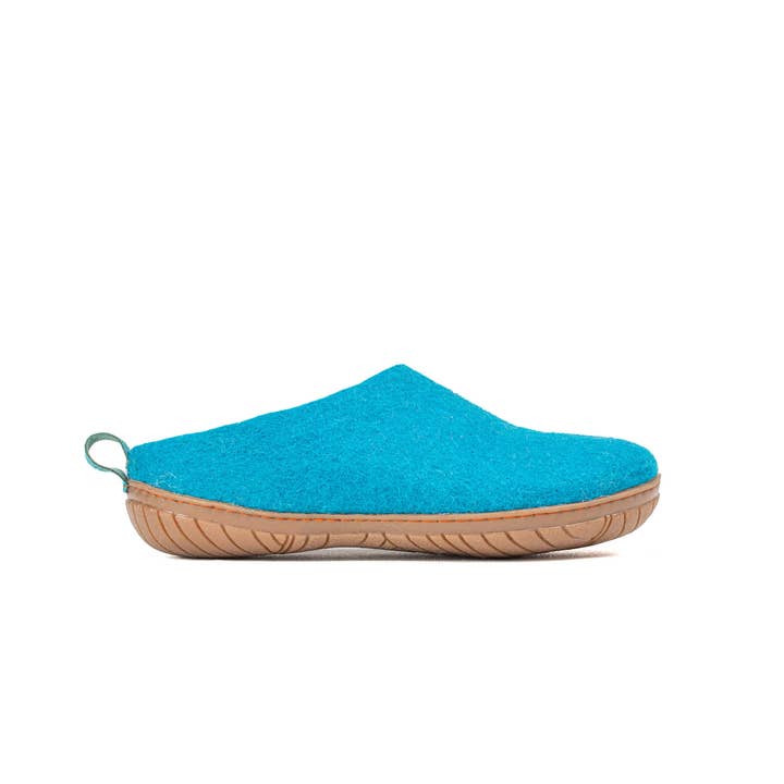 Chinelos de salto aberto ao ar livre com sola de borracha - Turquesa por atacado de Woollyes Inc