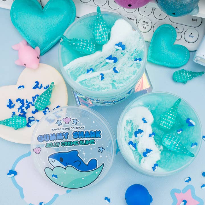 Kawaii Slime Company - Wholesale Putty/Slime - Kids - Gummy Shark Jelly Creme Slime (4pcs/case)