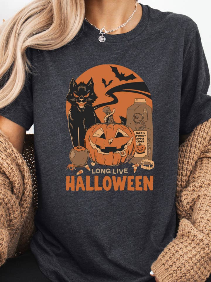 Long Live Halloween Shirt for wholesale by Boho Bloom Emporium