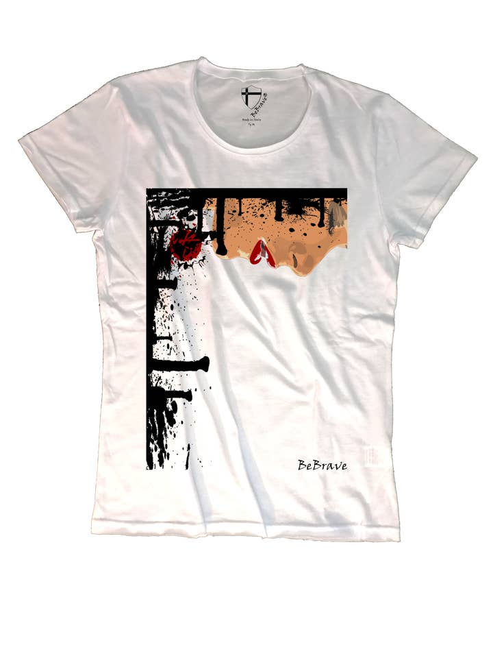 T-SHIRT UOMO COTONE CON STAMPA BREATH per la vendita all'ingrosso da parte di BeBrave