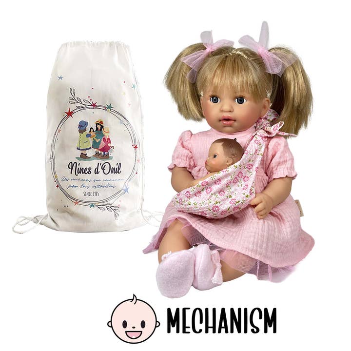 Nines Artesanals d'Onil Dolls - Wholesale Doll - Kids - ALEX DOLL WITH PINK BABY5