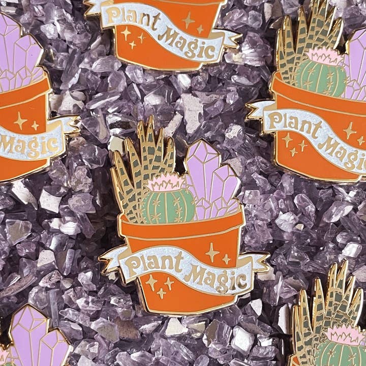 Plant Magic Enamel Pin for wholesale by Mother of the Moon