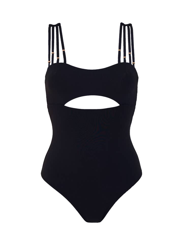 Aulala Paris – Großhandel Badeanzug – Damen – The Modern Muse Badeanzug mit breitem Perlenriemen2