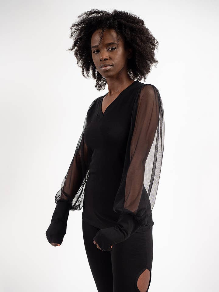 Metamorphoza - Vendita all'ingrosso Camicetta - Donna - Camicia con maniche a rete7