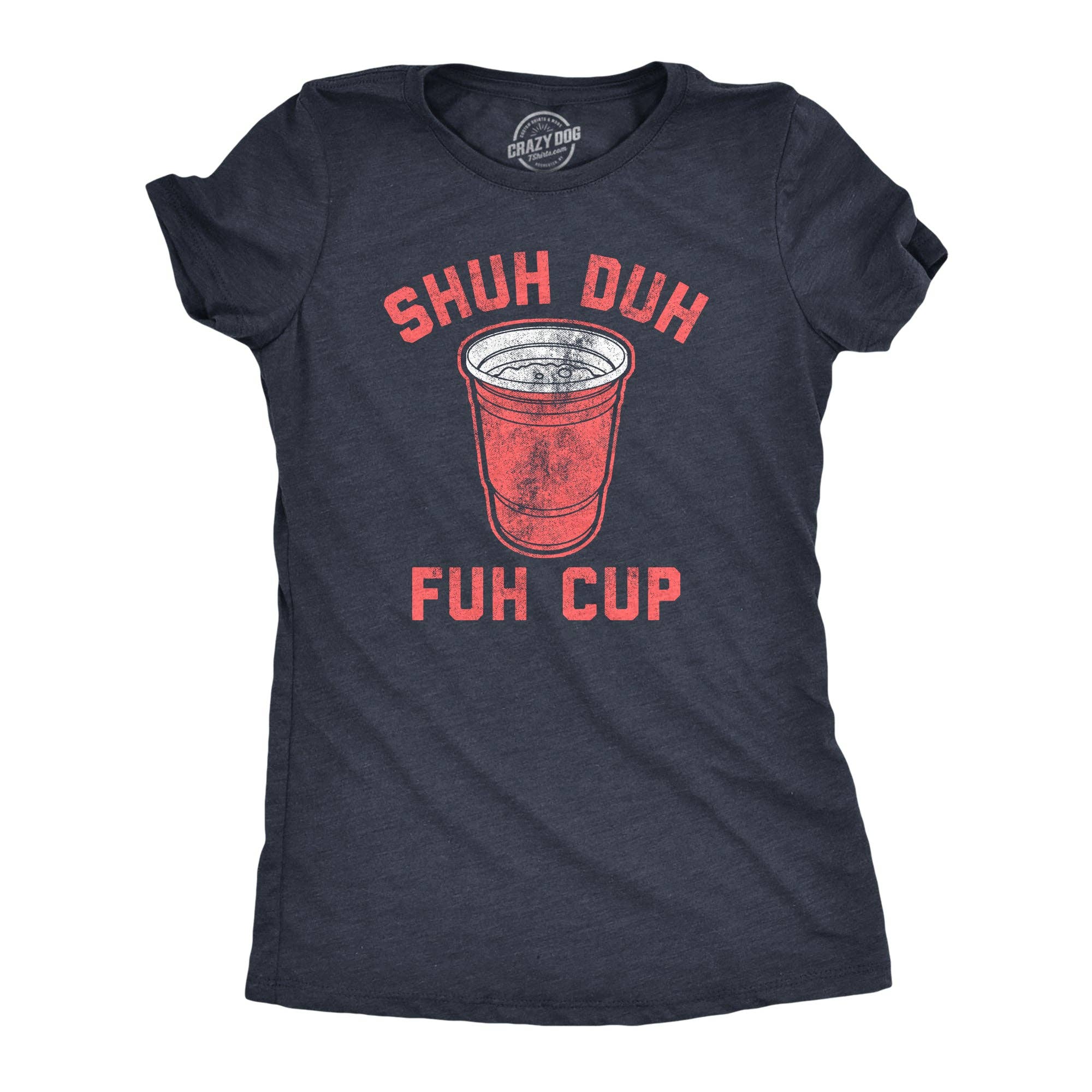 Heather Navy Shuh Duh Fuh Cup Women's Tshirt Beer Graphic Tee Western for wholesale on Faire0