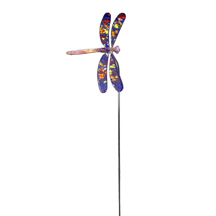 Clever Goods by Annabelle Noel Designs - Wholesale Garden/Lawn Stake - Small Copper Enamel Dragonflies