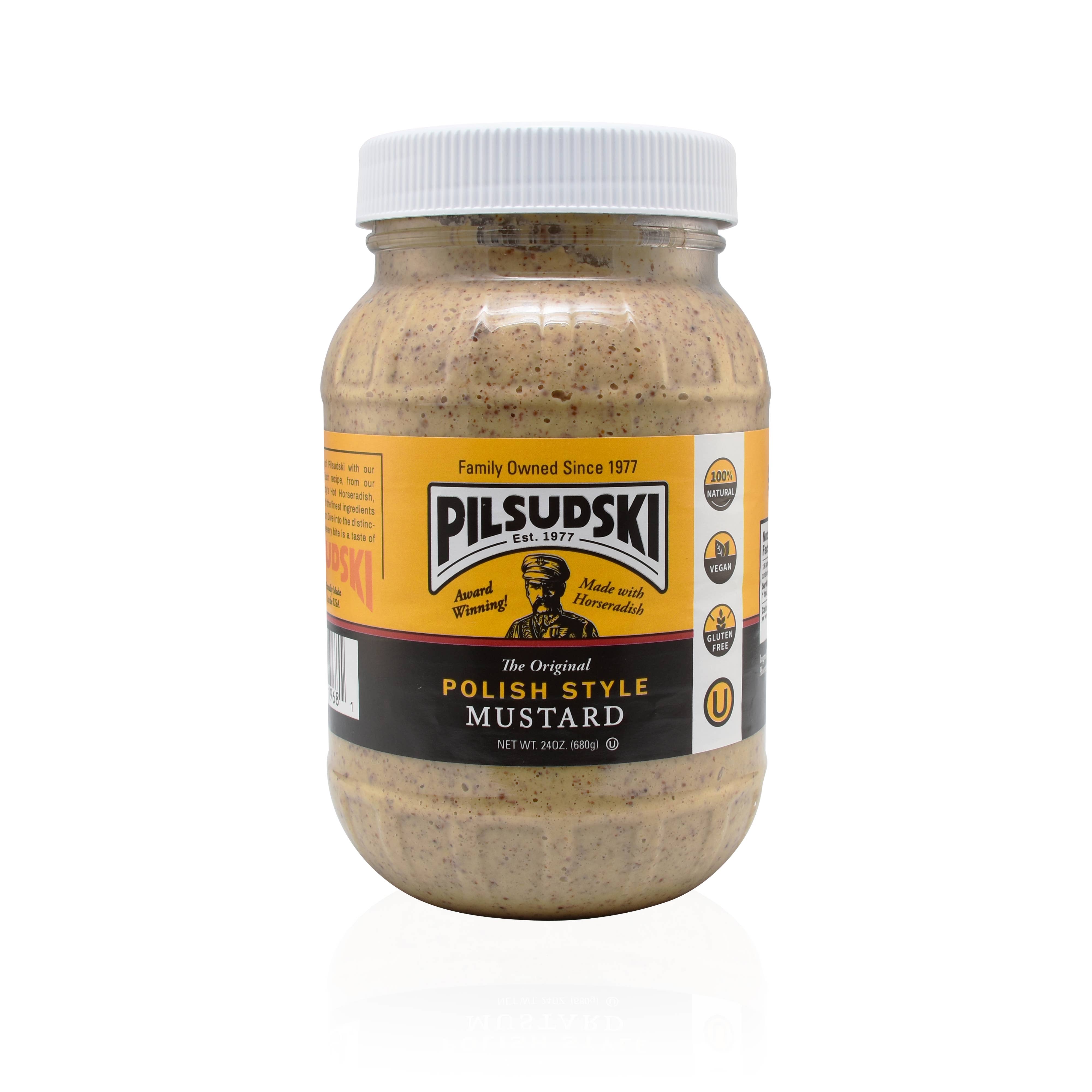Pilsudski Mustard Co - Vente Moutarde - Moutarde à la Polonaise avec Raifort 12/24 oz pot0