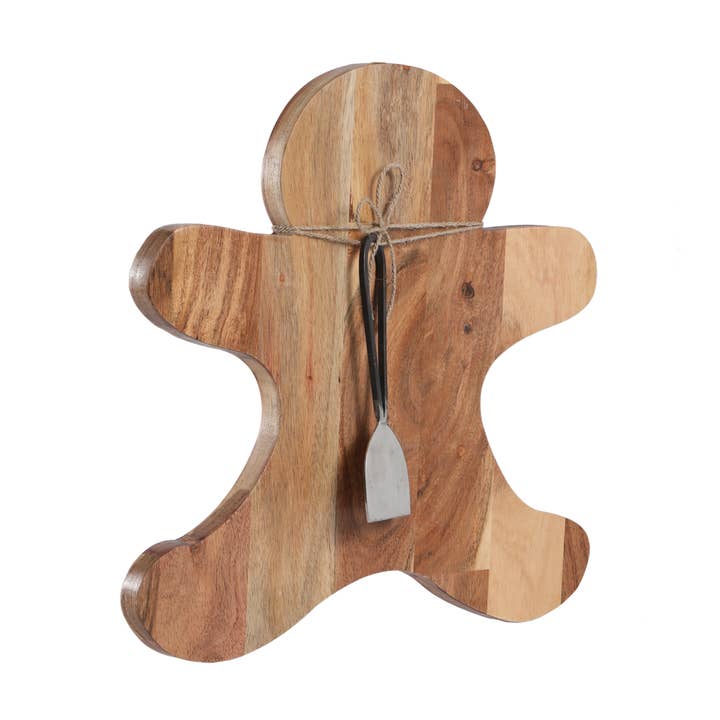 Wooden Gourmet Charcuterie Ginger Bread Server With Spreader for wholesale by Vatican Homes