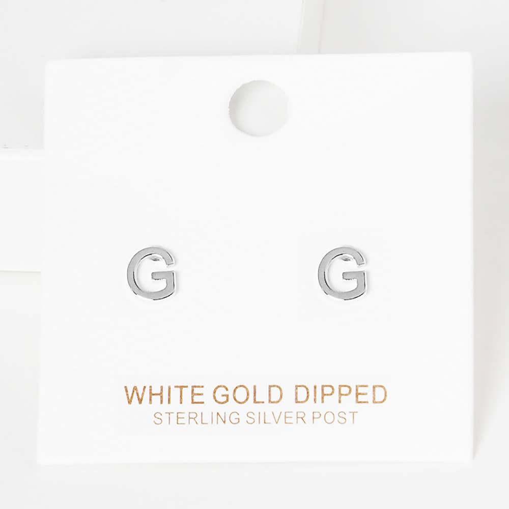 Sensibling Corp. - Wholesale Stud/Post Earrings - Gold Dipped Metal Initial Monogram Stud Earrings91