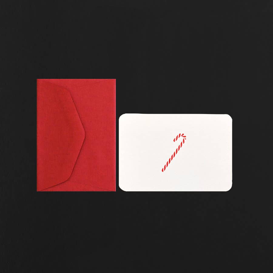 le typographe - Wholesale Stationery/Notecard Set - SUCRE D'ORGE mini card with mini red envelope