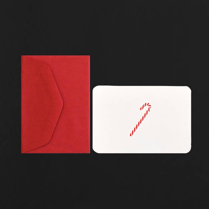 le typographe - Wholesale Stationery/Notecard Set - SUCRE D'ORGE mini card with mini red envelope0