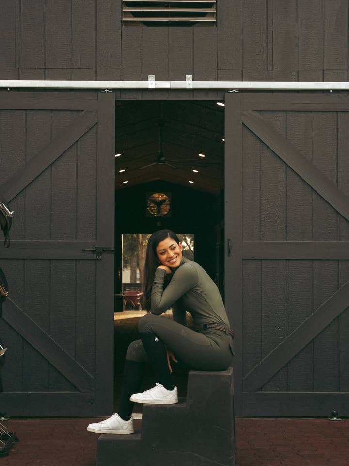 Juliette High Compression Breeches | Hunter Green for wholesale on Faire2