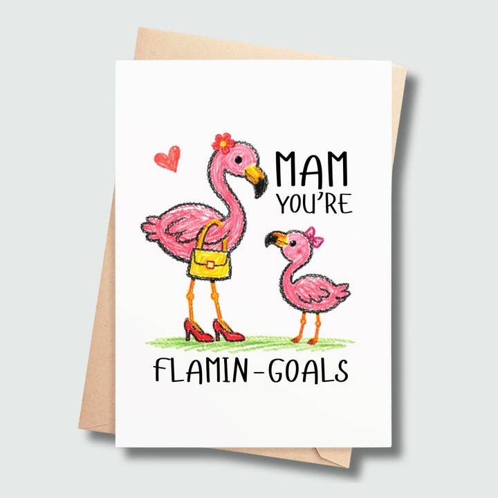 Mamá, eres flamencamente increíble – Tarjeta del Día de la Madre hecha en Irlanda para venta al por mayor de SP Gifts