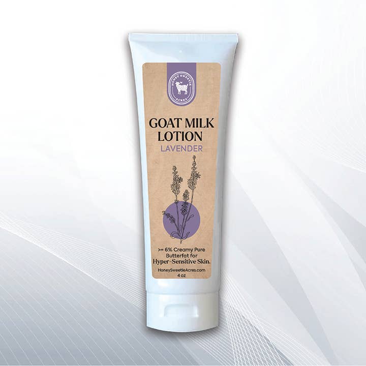 Lavender EO Goat Milk Lotion - 4 oz for wholesale by Honey Sweetie Acres