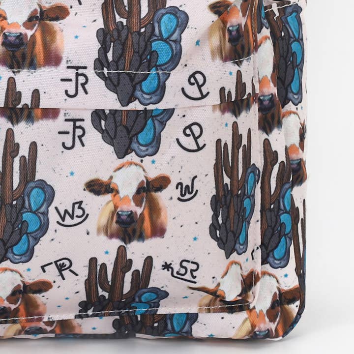 sassy kids palace - Vente Sac à dos – enfant - Sac à dos polyvalent pour enfants Cow Print & Cactus1