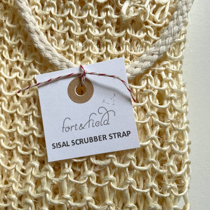 fort & field - Wholesale Bath Pouf/Sponge - Natural eco sisal exfoliating shower back scrubber strap