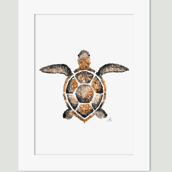 Ocean Sea Turtle Coastal Matte Print for wholesale by Coastal art co.
