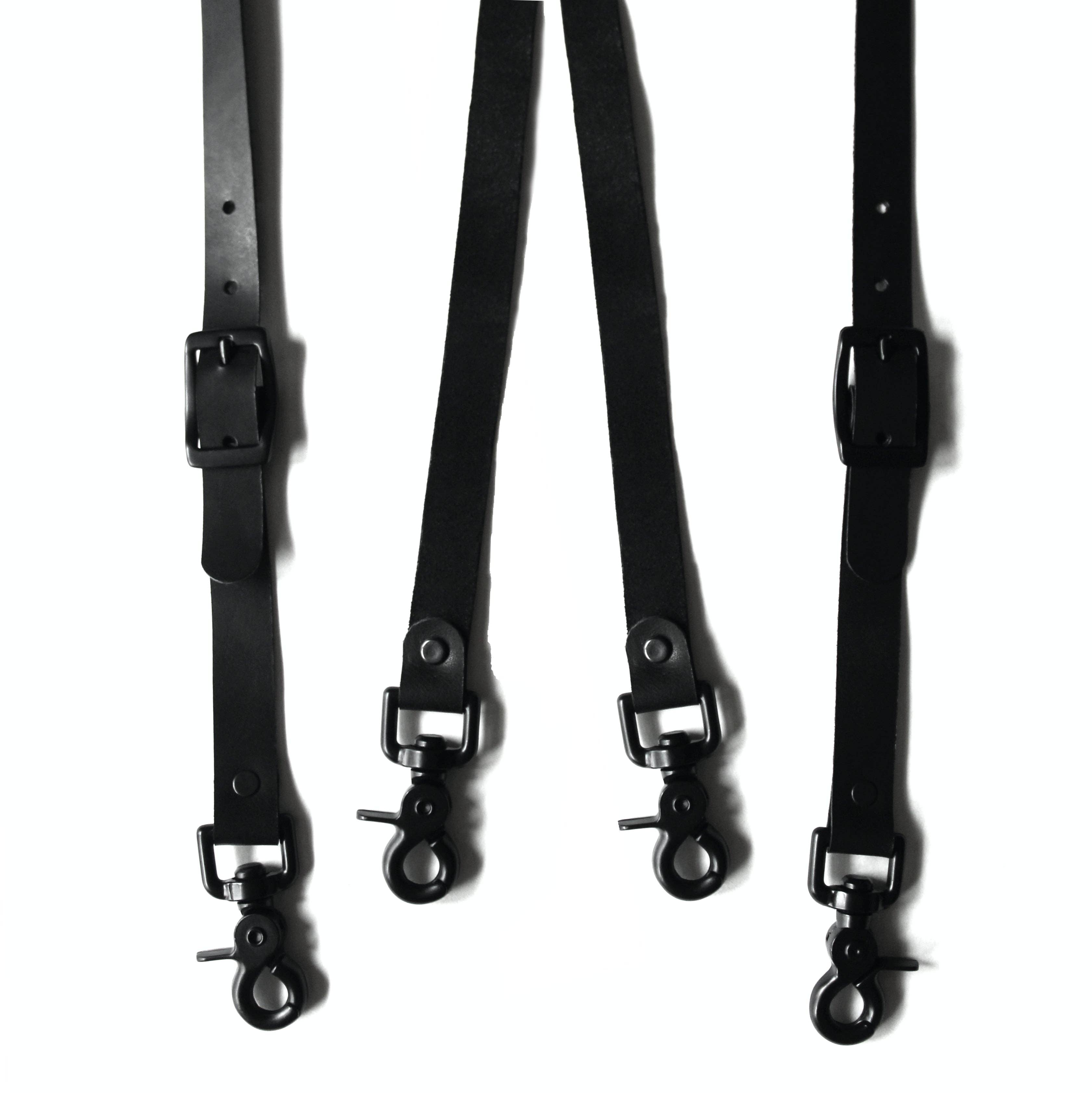 Audio Helkuik - Wholesale Suspenders - Unisex - Leather Suspenders - Black (X-back style)1