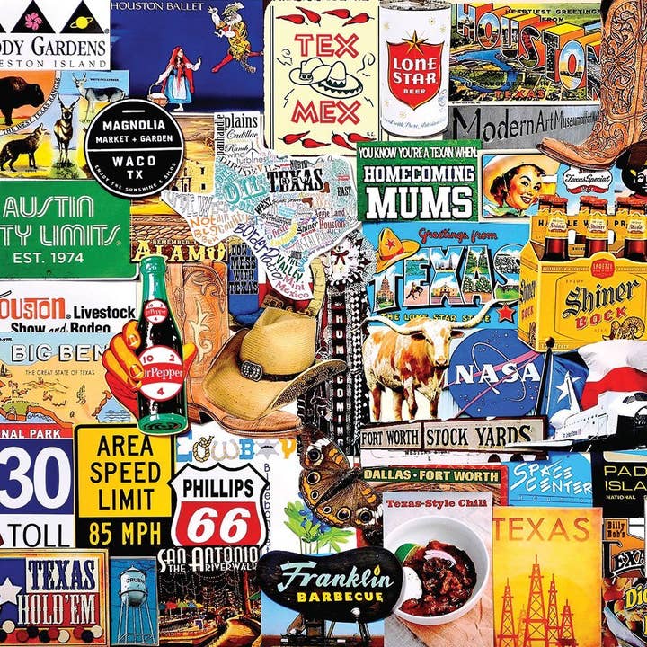 I Love Texas (1284pz) - 1000 Piece Jigsaw Puzzle for wholesale by White Mountain Puzzles