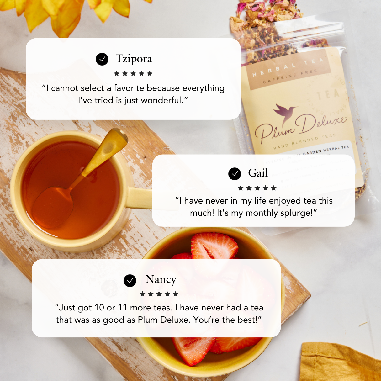 Plum Deluxe Tea - Wholesale Loose Tea - Tranquil Peach Herbal Tea - Peach Tranquility Loose Leaf8