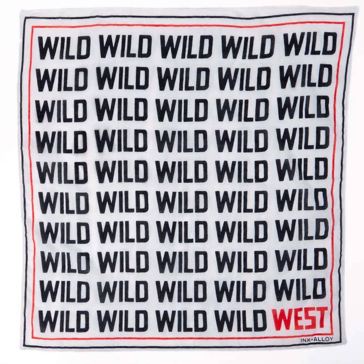 Carson Wild West Print Scarf 21x21 Wholesale for wholesale by INK + ALLOY