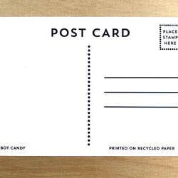 Robot Candy - Wholesale Postcard - Pacific Northwest Postcards