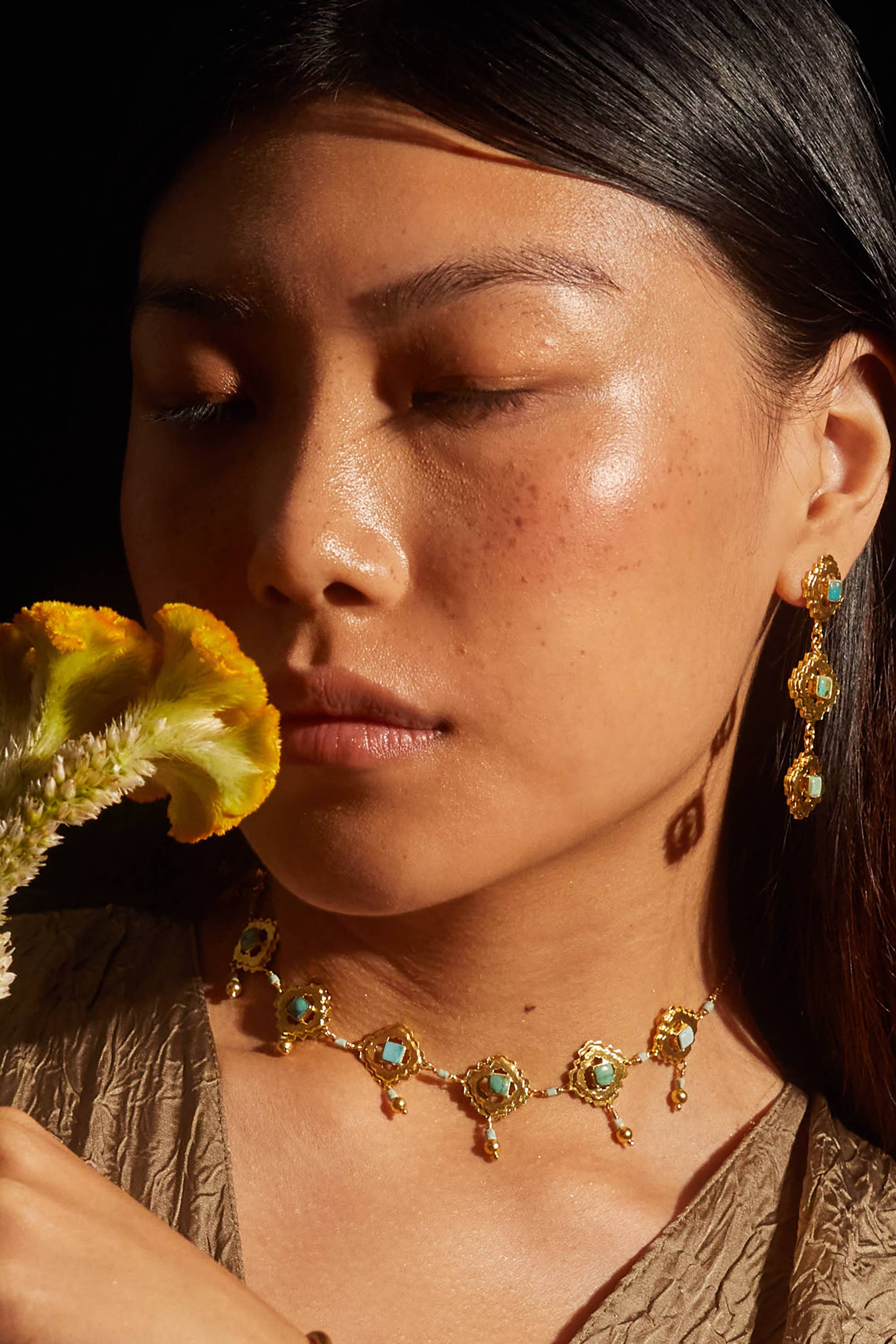 Né Nepal – wholesale Choker/collar – Mandala Choker, 22k Gold Plated, Handmade6