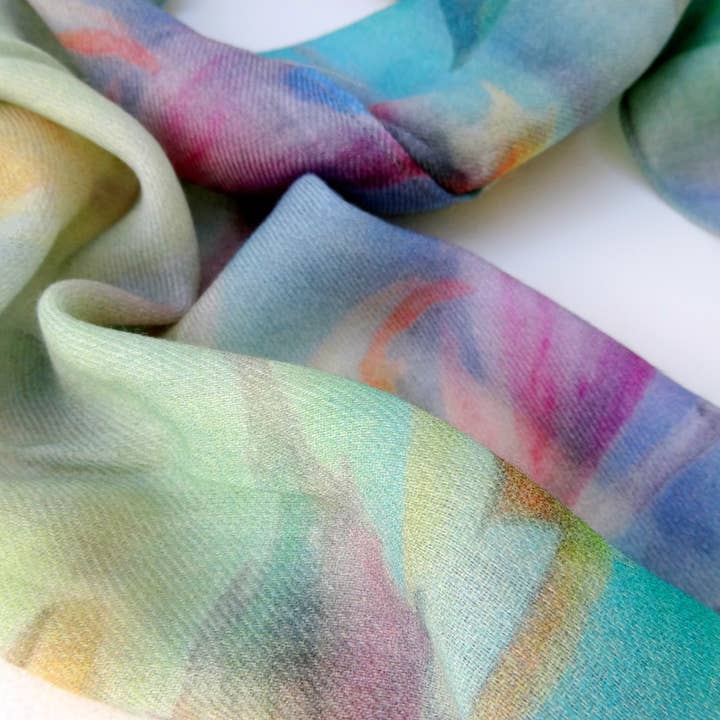 Silk Squirrel - Vendita all'ingrosso Sciarpa - Donna - Sciarpa in lana verde menta, sciarpa morbida, regalo per lei, 25,4 x 70,7 cm1