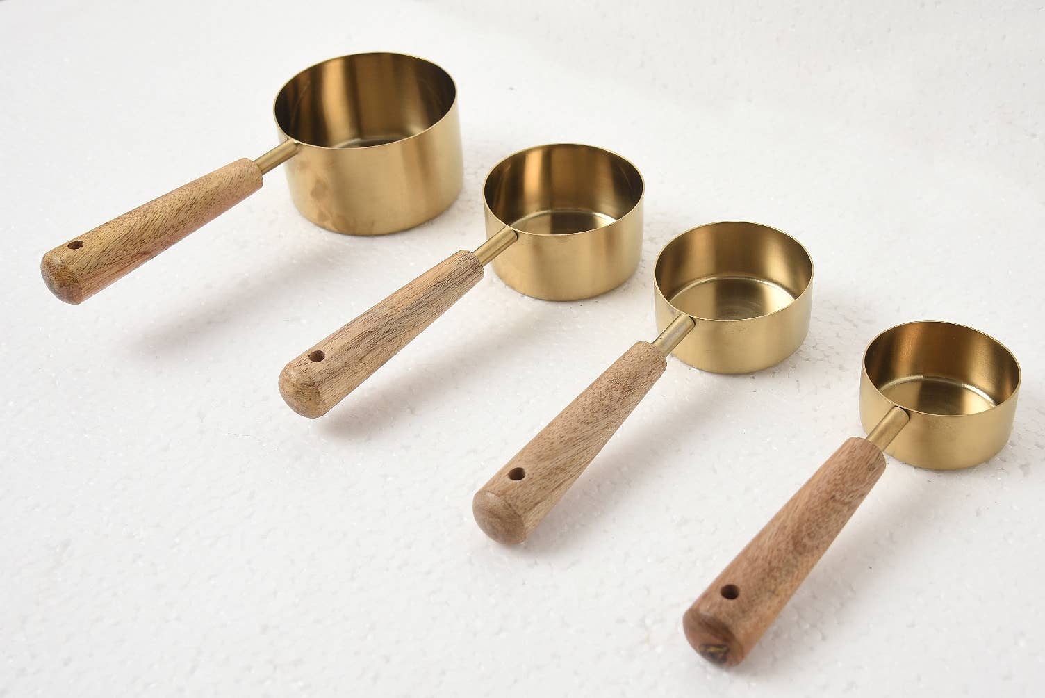 Rich Home Linens - Wholesale Measuring cup - Set of Four Measuring Cups - Brass Coated -Gifts4