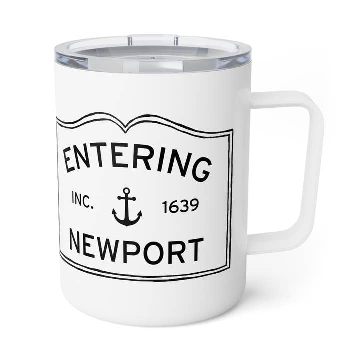 Entering Any Town USA Custom Hometown Insulated Mug for wholesale by The Muddy Dog