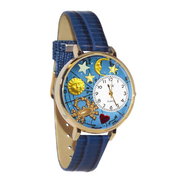 Cancer Zodiac Sign 3D Watch Gold Large for wholesale by Whimsical Gifts