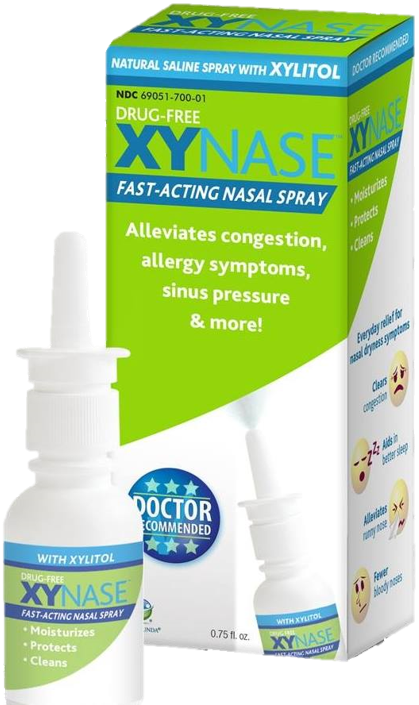 Rhinase - Wholesale Nasal Care - Xynase® Natural Saline Nasal Spray with Xylitol (0.75 fl oz) - Gentle Relief for Congestion, Allergies, and Sinus Pressure, Safe for All Ages1