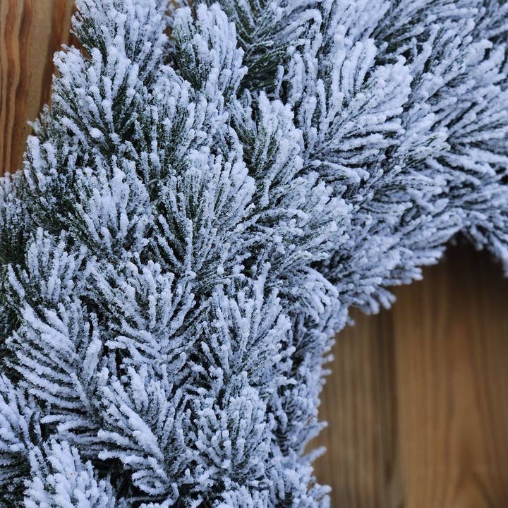 Meinposten - Wholesale Wreath - Advent wreath fir wreath Christmas wreath artificial decorative wreath green white Ø 40cm4