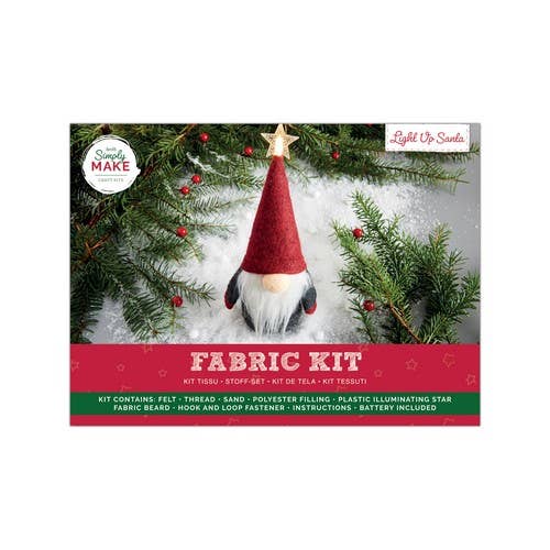 West Design Products – wholesale Craft supplies – Fabric Kit - Light Up Santa