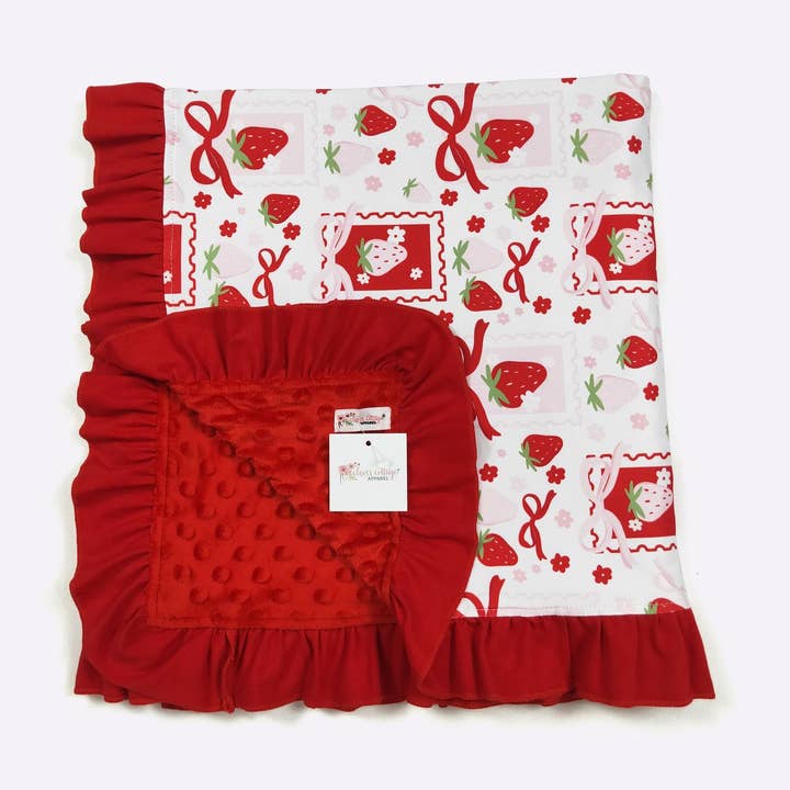 Strawberry Patch Blanket for wholesale by Clover Cottage