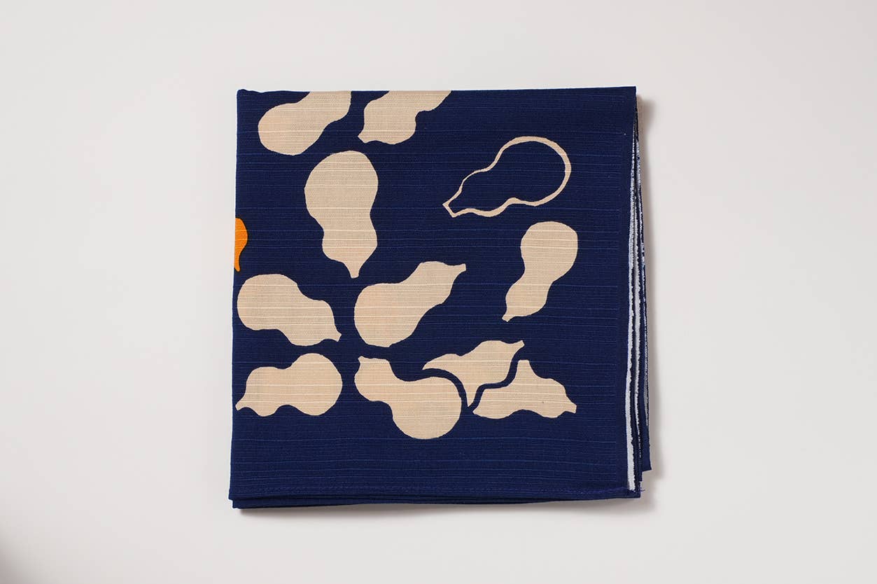 KASHIKO - Wholesale Gift Bag - Fabric gift wrap/Furoshiki/Japanese/70cm×70cm Gourd Navy2