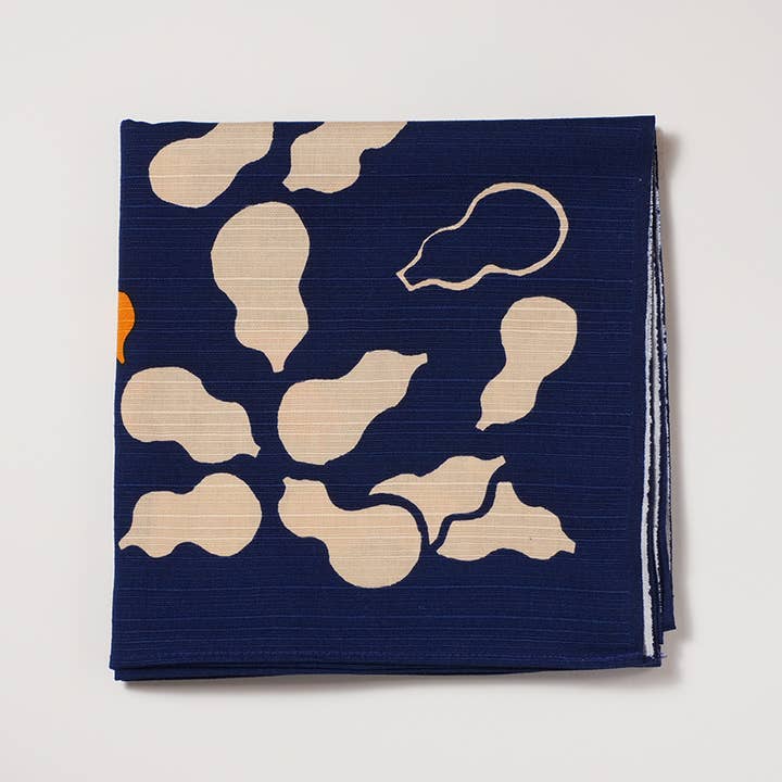 KASHIKO - Wholesale Gift Bag - Fabric gift wrap/Furoshiki/Japanese/70cm×70cm Gourd Navy2